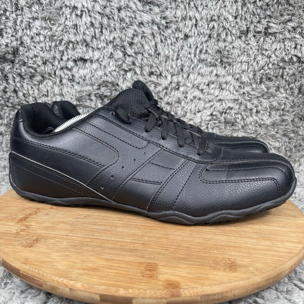 SafeTStep Simon Oxford Shoes Men's 13 Black Lace Up Casual Non Slip Comfort